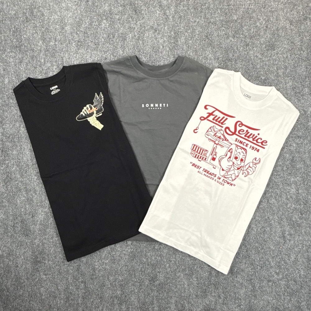 Sonneti London & LCKR Boys Small 7-8Yrs Graphic T-Shirt 3 Pack Bundle NWT